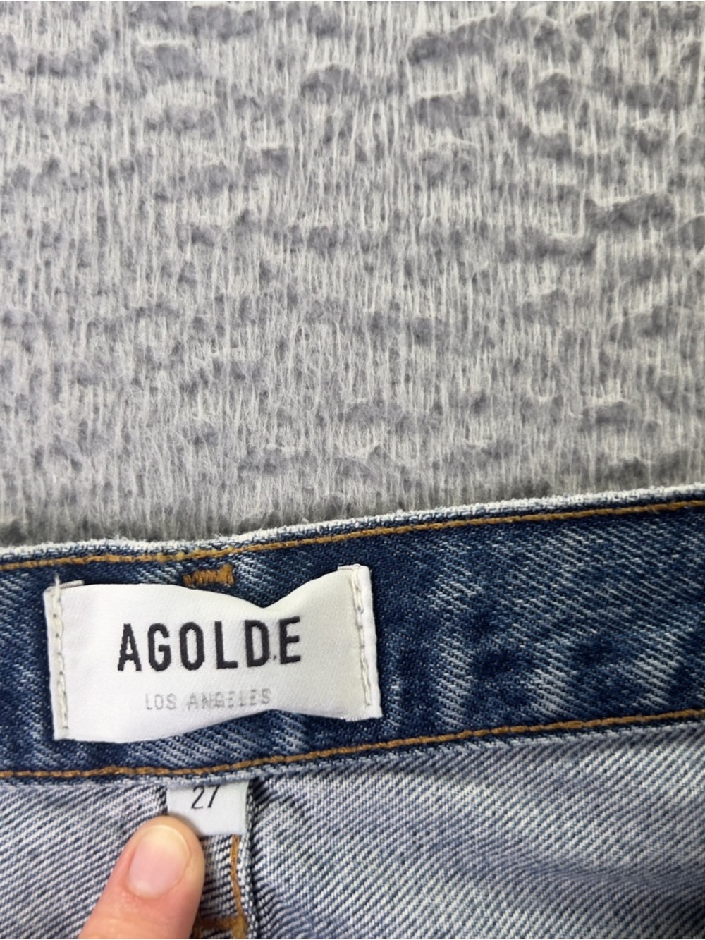 Agolde Jeans Womens 27 Blue 90's Pinch Waist High Rise Distressed Button Fly - Picture 8 of 10